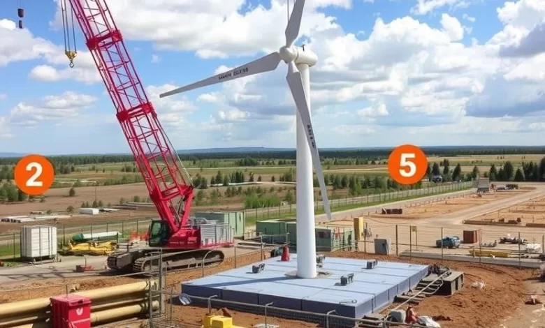 Этапы установки ветрогенератора на участке